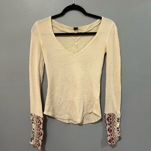 Free People Tan Henley